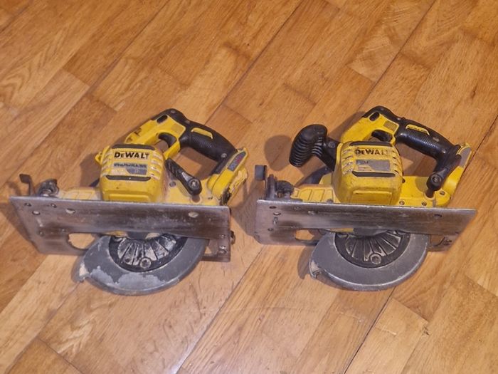 dewalt flexvolt circular saw dcs575   2 saws for parts or repairs