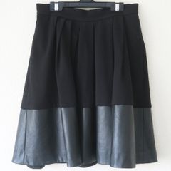 Banana Republic pleated panelled black vegan leather skirt Size US 4 / S/ UK 10 Black