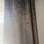 Charcoal Crushed Velvet Curtains SET Image 2
