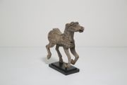 19th Century Antique Carved Wood Carnival Carousel Horse on Plinth
