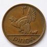 1943 Irish 1d Penny Ireland 83 years old Image 2