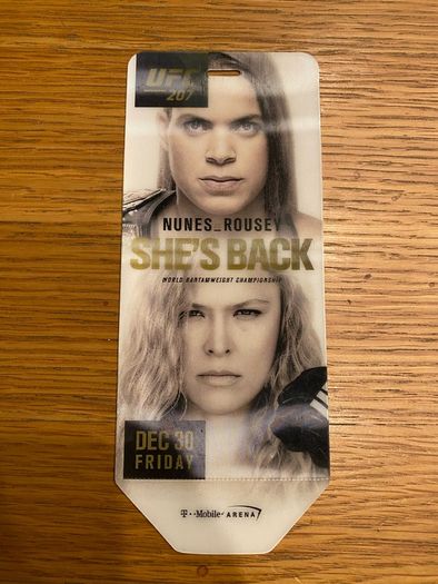 UFC Nunes vs Rousey ticket