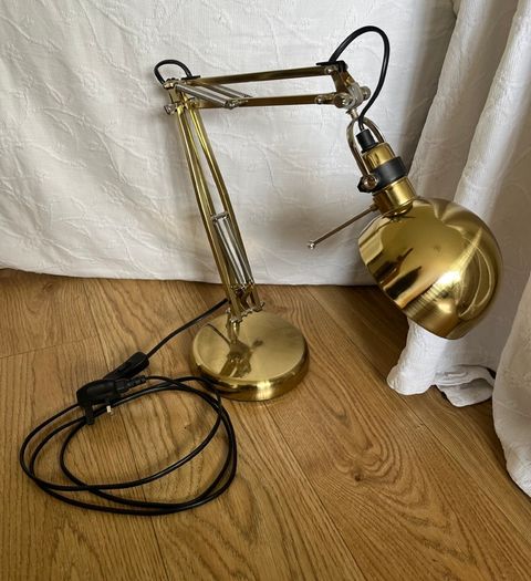 FORSA IKEA desk Work lamp, gold, nickel-plated