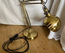 FORSA IKEA desk Work lamp, gold, nickel-plated