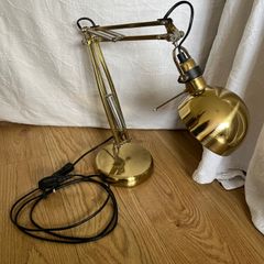 FORSA IKEA desk Work lamp, gold, nickel-plated