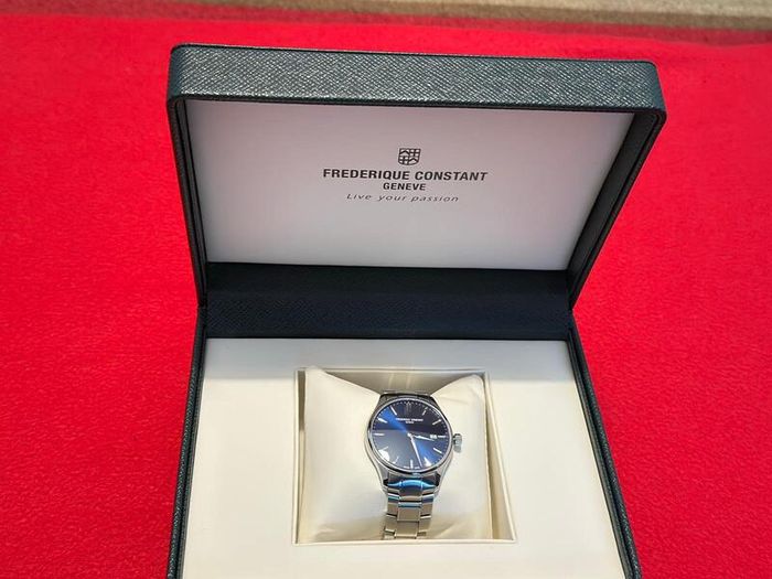 Frederique Constant Classics Swiss Made Watch, Blue Dial, Full Set
