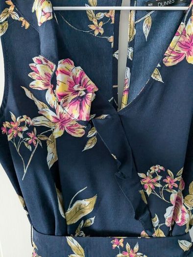 Floral Sleeveless Jumpsuit Size 10 (Dunnes)
