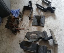 timber gate hangers
