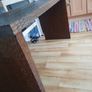 Solid Oak vintage handmade table Image 2