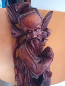 Antique Chinese RoseWood Carving 18 inches.