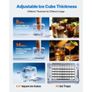 Commercial Ice Maker Machine, 59kg/24H with 15kg Storage, 45 Cubes per Cycle, Stainless Steel Freestanding & Under Counter Ice Maker with LED Display & Self-Cleaning, for Home Bar Restaurant Image 2