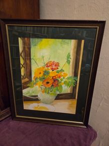 "The Tea Room Window" Framed Watetcolour