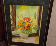 "The Tea Room Window" Framed Watetcolour