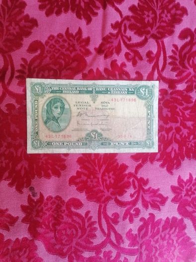 1976 Ireland One Pound Banknote