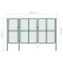 Garden Gate Steel 150x395 cm Green Image 5