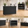 Folding Portable Bar Table with Carry Bag |Mobile Bartending Station with Storage Shelves for Events & Trade Shows Image 4