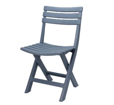Plastic Folding Garden Chair Bistro Chair Balcony Chair Camping Chair, White
