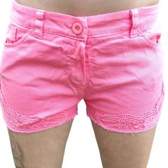 Pink denim shorts