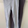 2 pack ribbed grey leggings 5-6 years Image 2