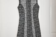 H&amp;M Black White Textured Sleeveless A-Line Mini Skater Dress 8UK/36EU