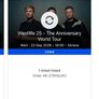 2 seated westlife tickets Image 3