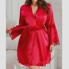 BNWT Satin Look Kimono with Lace Trimmed Sleeves size 20
