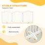 3 Panels Dog Gate w/ Support Feet Fence Safety Barrier Freestanding Wood White Image 5