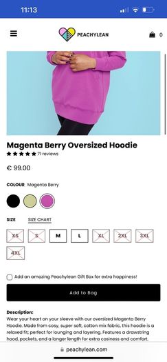 BNWT Peachy Lean hoodie