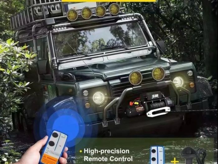 6 tone 12V Electric Winch Synthetic Tow Rope Winch 24M/92FT Lifting Hoist for 4X4 Car Trailer ATV Truck Off Road Boat