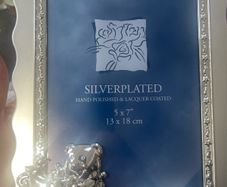 Child's silver plated photo frame