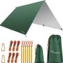 Hammock Rain Fly Tent Tarp, 3m x 3m Tarpaulin Portable Sunshade Lightweight Waterproof Groundsheet Windproof Camping gazebo Picnic Mat Anti UV Sun Shelter for Camping Travel Beach MULTIPLE COLOURS AVAILABLE (FREE SHIPPING) Image 4