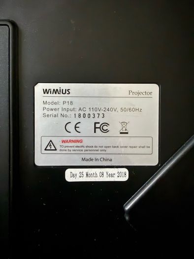 WiMiUS P18 Full HD Projector