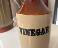 Vintage Pearson's of Chesterfield Glazed Earthenware Vinegar Jar / Pouring Bottle