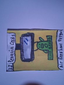 Air freshner penguin No:32 series 2 penguin cardz. MADE OF PAPER not cardstock