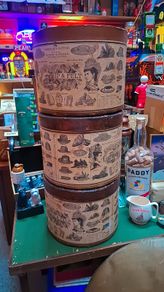 19th Century Chip and Felt designer hat boxes
