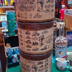 19th Century Chip and Felt designer hat boxes