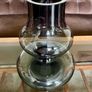 Large Rosenthal Studio Glass Vase Smoky Grey Bubble Hour Glass Shape Holmegaard Style Image 5