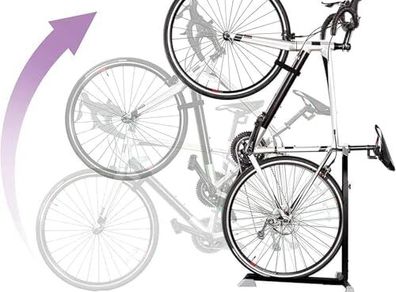Bicycle Stand, Portable and Stationary Space-Saving Rack with Adjustable Height, for Indoor Bike Storage
