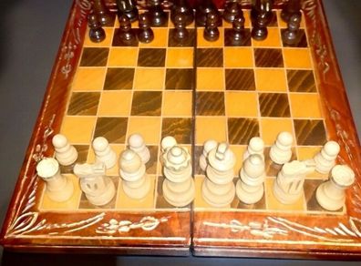 Decorative hand carved chess set