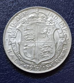 Excellent 1915 George V  Silver Half Crown