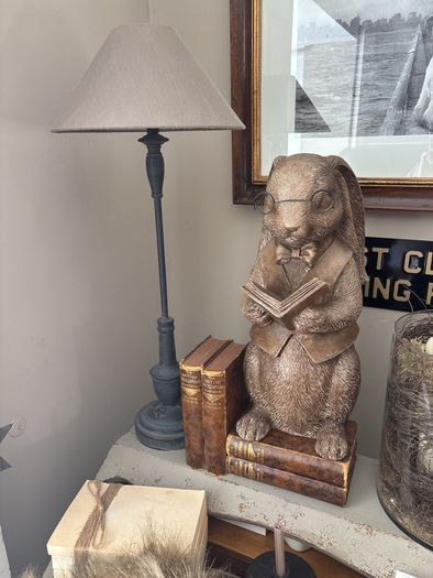 Lamp and. Reading hare