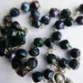 Vintage Rosary Black  Faceted Glass Beads Image 7