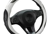 Brand New Autsop Universal Car Steering Wheel Cover White (Black Line)