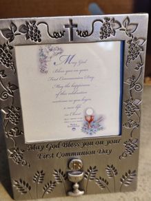 FIRST Communion Pewter Frame