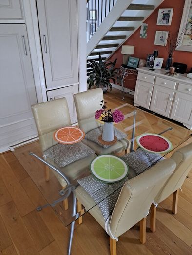 Dining table and chairs