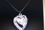 Two Hearts Silver Filled Pendant