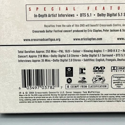 Eric Clapton - Crossroads Guitar Festival (DVD, 2004) Region 2,3,4,5,6