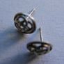 Vintage Triquetra Celtic Sterling Silver 925 Stud Earrings 1,61g Image 5