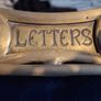 Antique Reclaimed Brass Letterbox with Door Knocker Image 2
