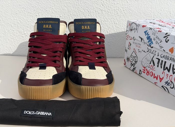 Dolce & Gabbana Miami Low Sneaker - Navy/Bordeaux